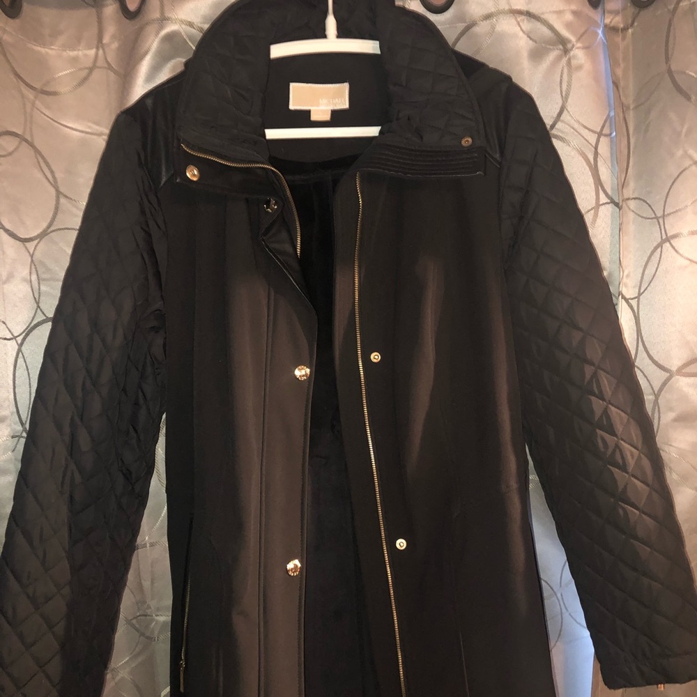 MICHAEL Michael Kors Women’s Black Coat with Hood Size XL